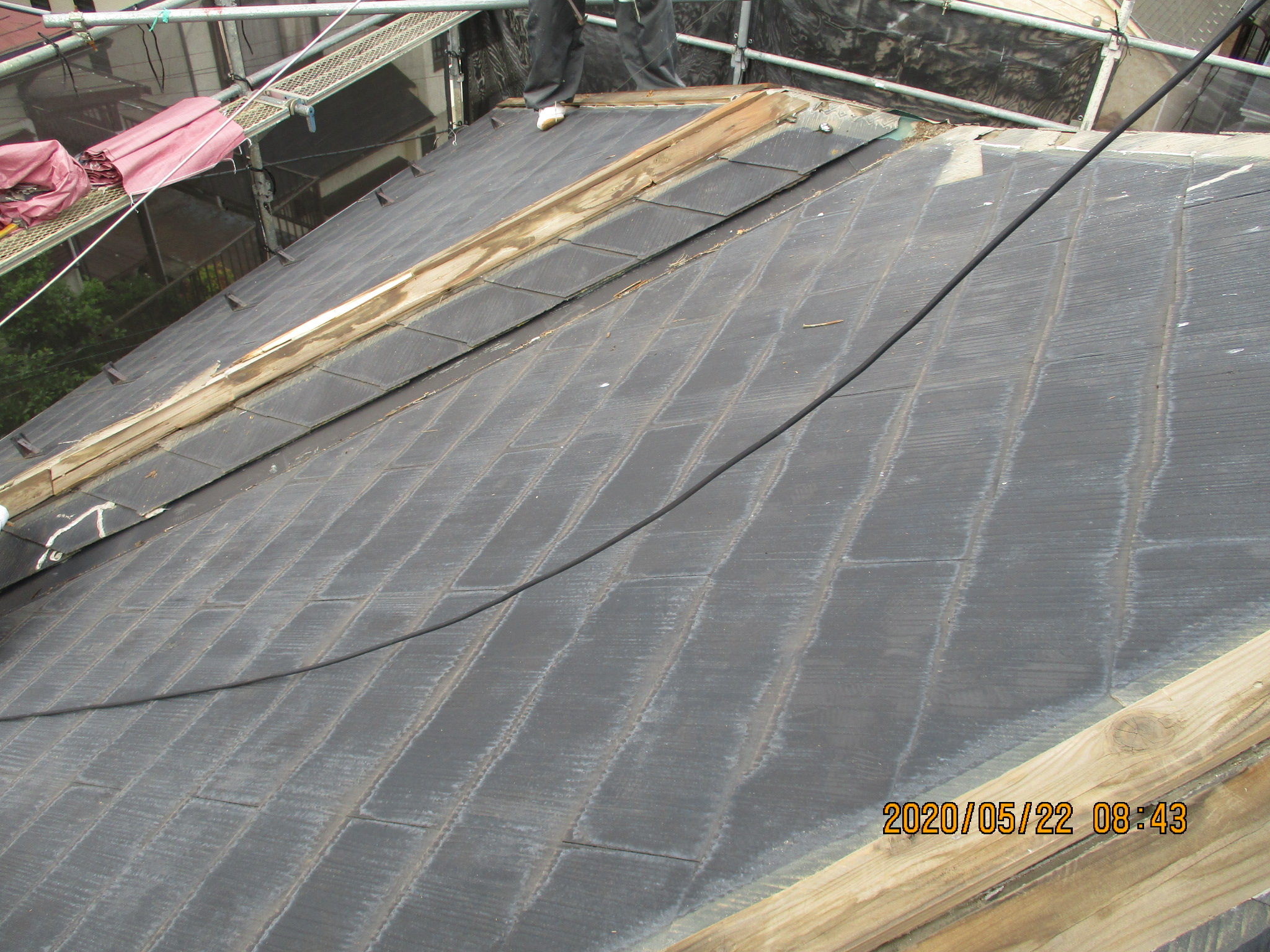 スレート葺き替え 改修前